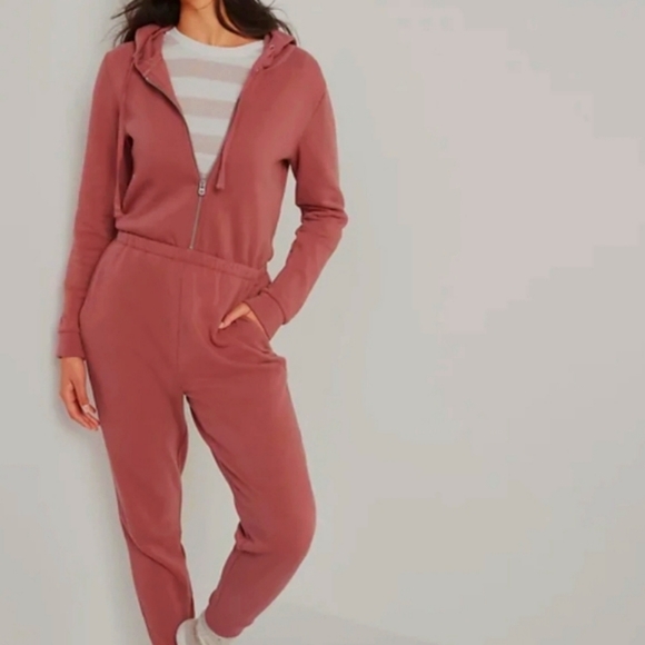 Old Navy Pants - Old Navy sweat jumpsuit with hoodie size L